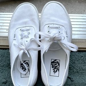 White Lace Up Vans